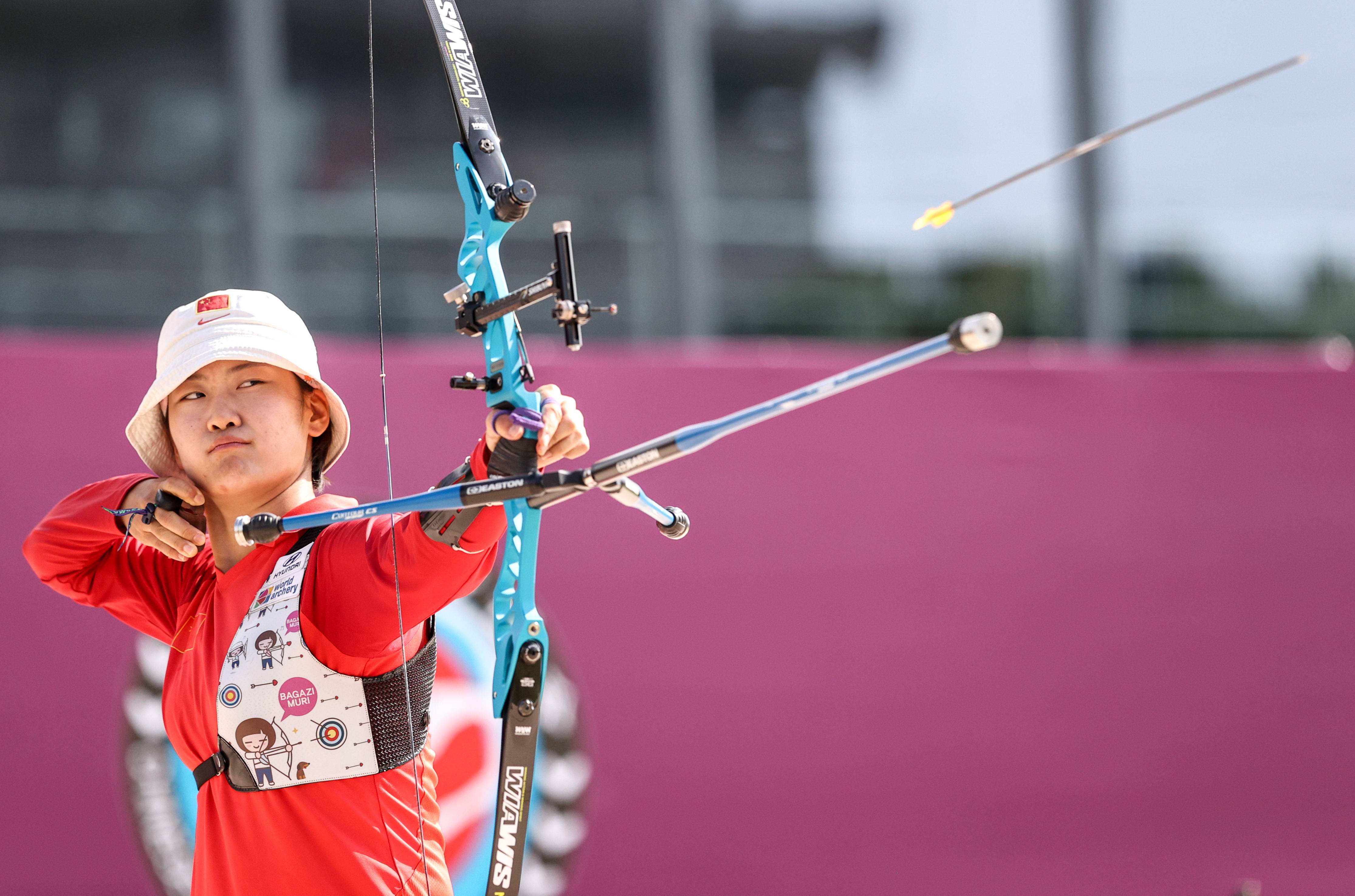 女子射箭，中国女子射箭!