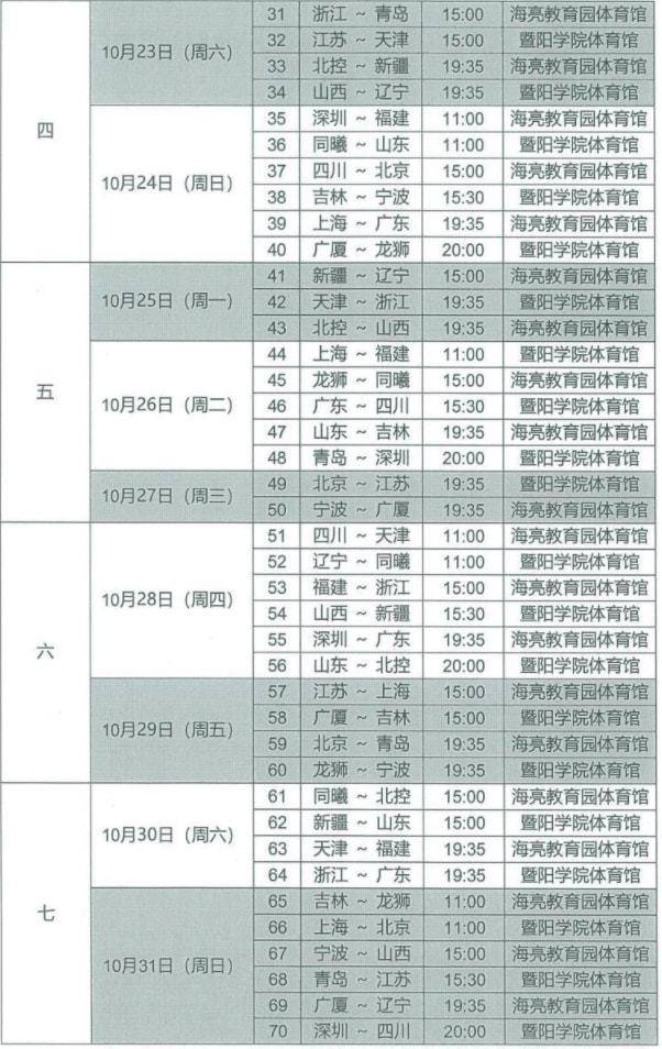 CBA篮球赛程，cba篮球赛程季后赛!