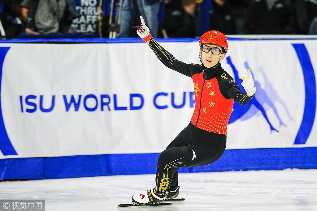 武大靖短道速滑世界杯500米夺冠，武大靖短道速滑世界杯500米夺冠gdh!