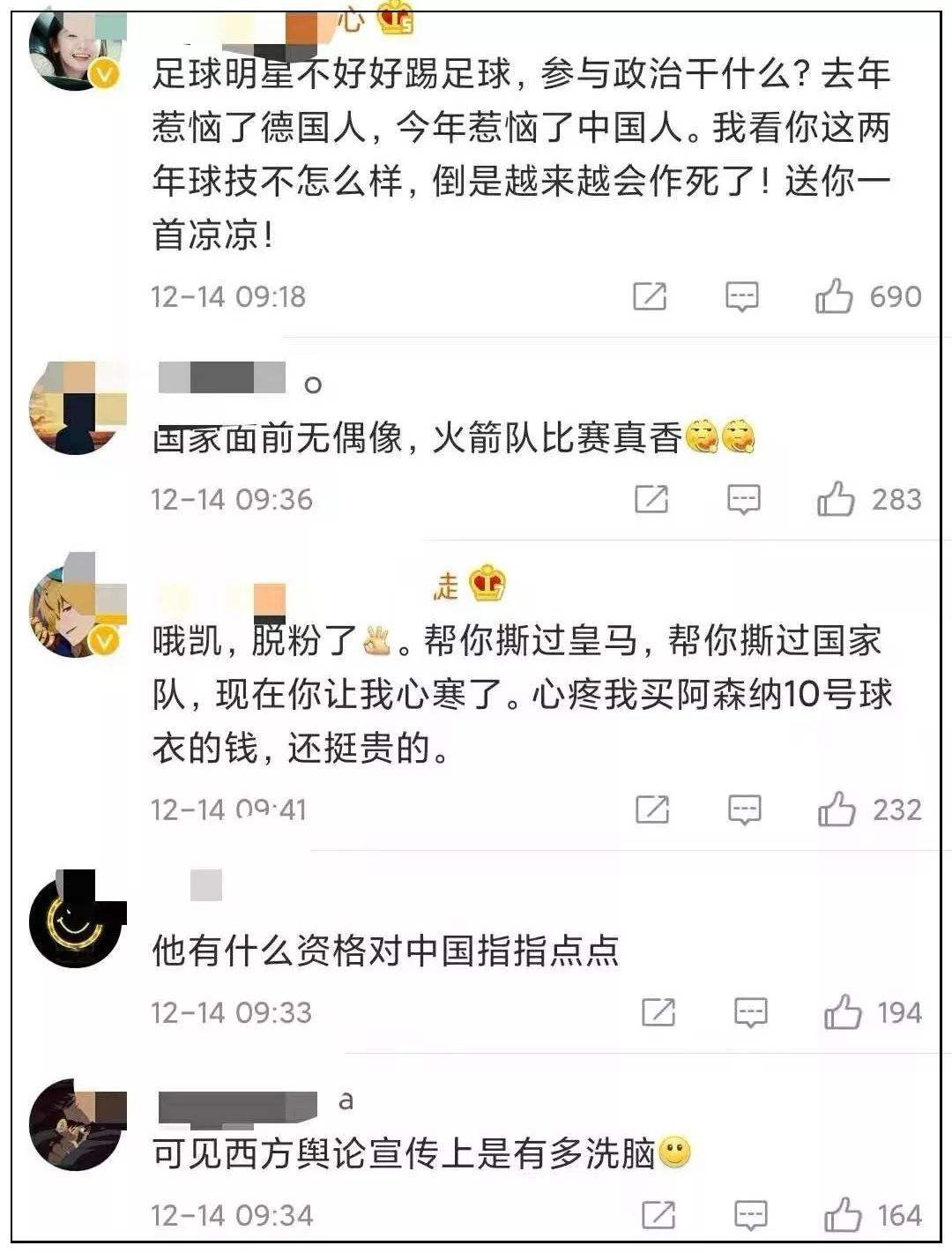 厄齐尔发表不当言论_厄齐尔不当言论的原话